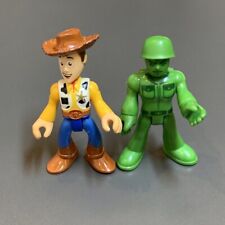 2 szt. Imaginext Woody & Green Army Mężczyźni Disney Pixar Toy Story Figurka Fisher Price na sprzedaż  Wysyłka do Poland