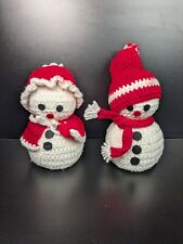 Vintage crochet snowmen for sale  Dover