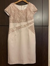 Sukienka 42 róż pudrowy elegancka koktajlowa wizytowa z cekinami, używany na sprzedaż  PL