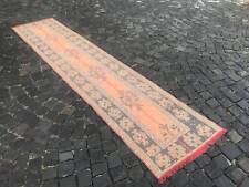 Alfombra de pasillo hecha a mano de lana de 11,1 X 2,26 pies alfombra turca vintage de corredor retazos segunda mano  Embacar hacia Argentina