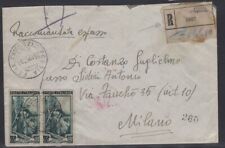 Historia Postal 1950 Raccomandata Espresso 2 Valores Italia Para Trabajar Por 65 Liras segunda mano  Embacar hacia Mexico