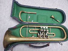 Raro, bom trompete rotativo BB "Wunderlich" com slide adicional na origem. estojo comprar usado  Enviando para Brazil