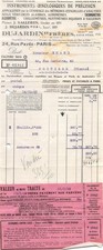 Facture 1933 instruments d'occasion  France