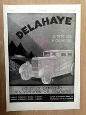 Publicité 1931 delahaye d'occasion  Bordeaux-