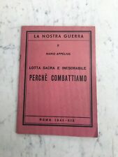 Vecchio libretto guerra usato  Trieste