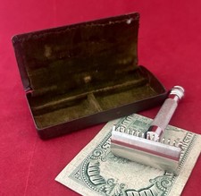 Antigo/Antigo Barbeador Gillette 3 Peças Antigo Tipo Edição de Bolso com Estojo $.99 INÍCIO!, usado comprar usado  Enviando para Brazil