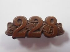 Canada 228th infantry for sale  REIGATE