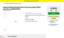 Hotpoint washing machine for sale  ROMFORD