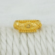 Anel de ouro 22k com marca registrada, joias feitas à mão, indiano, presente, peso leve, OS3597 comprar usado  Enviando para Brazil