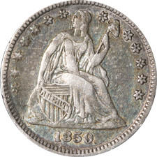 1859 seated liberty for sale  Stow