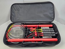 Conjunto de badminton portátil Zume Games com 4 raquetes e rede de petecas comprar usado  Enviando para Brazil