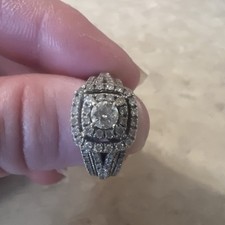 Halo diamond ring for sale  Manchester