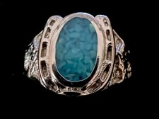 Mens silvertone horseshoe for sale  Taft