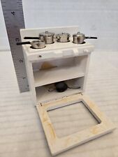Móveis de cozinha em miniatura para casa de bonecas - Fogão de cozinha com panelas e frigideiras FRETE GRÁTIS comprar usado  Enviando para Brazil