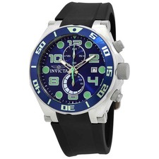 Usado, Relógio masculino Invicta Pro Diver cronógrafo mostrador azul poliuretano preto 17813 comprar usado  Enviando para Brazil