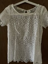 Spitzenshirt bluse weiß gebraucht kaufen  Schwandorf
