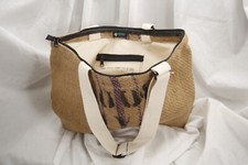 Bolsa de café feita à mão reaproveitada Boulder CO Ecologic Designs Burlap ZIppers Tote comprar usado  Enviando para Brazil