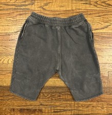 Shorts de moletom Adidas Yeezy temporada 1 bolsos pesados com zíper cinza folgado masculino médio, usado comprar usado  Enviando para Brazil