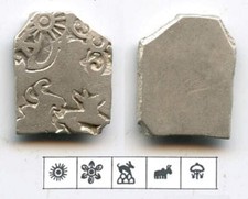 Prata karshapana, período Nanda (c.345-323 aC), Magadha, Índia (G/H #428) comprar usado  Enviando para Brazil