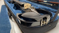 Usado, Violino elétrico silencioso de madeira maciça Cecilio com acessórios de ébano recortados, estojo bom! comprar usado  Enviando para Brazil