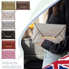 Bolsa de festa feminina luxuosa brilhante cor sólida glitter carteira externa feminina comprar usado  Enviando para Brazil