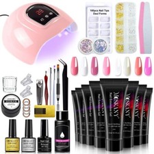 Kit de gel para unhas poli com lâmpada UV secador de unhas verniz gel para construção rápida, usado comprar usado  Enviando para Brazil