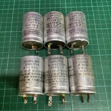 Capacitor Drilítico Vintage Dubilier 16-8uF 500V - Conjunto de 6 - Venda Flash! comprar usado  Enviando para Brazil