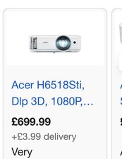 Acer h6518sti 1080p for sale Acer h6518sti 1080p for sale  CARSHALTON