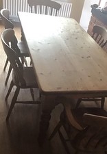 farmhouse pine table 6 chairs for sale farmhouse pine table 6 chairs for sale LINCOLN