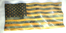 Bandeira americana madeira 3d onda de madeira arte patriótica listras azuis feitas à mão decoração para casa comprar usado  Enviando para Brazil