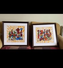 Framed african batik for sale  BANBURY