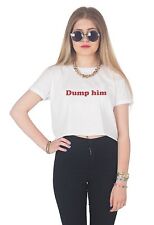 Camiseta Dump Him Crop Top Cropped Tumblr Retrô Vintage Grunge Girl Power comprar usado  Enviando para Brazil