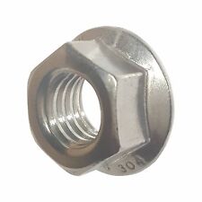 Porcas de flange de aço inoxidável, base serrilhada para travar todos os tamanhos disponíveis comprar usado  Enviando para Brazil