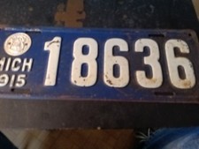1915 michigan license for sale  North Kingstown
