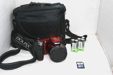 Câmera digital Nikon Coolpix L830 vermelha 16MP com zoom 34x TESTADO FUNCIONANDO. Memória comprar usado  Enviando para Brazil