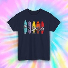 Camiseta Gráfica de Pranchas de Surf | Camiseta Colorida de Praia de Surf | Diversão de Verão | P-5XL comprar usado  Enviando para Brazil