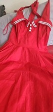 Rockabilly dress red for sale  PORTHCAWL