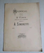 Spartito madrigal ulrich usato  Russi