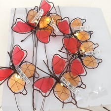 Luzes Bethlehem 10' luzes de fadas borboleta com clipes vermelho/laranja comprar usado Luzes Bethlehem 10' luzes de fadas borboleta com clipes vermelho/laranja comprar usado  Enviando para Brazil