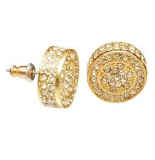 Brincos redondos folheados a ouro 14 mm moda hip hop masculina TE 530 G comprar usado  Enviando para Brazil