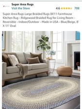 Farmhouse oval braided for sale  Oxford