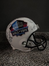 Capacete tamanho completo autografado do Hall da Fama do futebol profissional nove assinaturas comprar usado  Enviando para Brazil