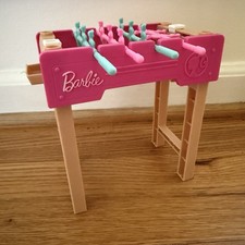 Boneca Barbie mesa de pebolim para sala de jogos diorama 6" de altura, usado comprar usado  Enviando para Brazil