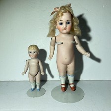 2 mini bonecas bebês antigas e pequenas bisque/porcelana Alemanha Limbach comprar usado  Enviando para Brazil