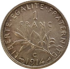 Franc semeuse 1914 d'occasion  Joué-lès-Tours
