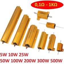 5W 10W 25W 50W 100W 200W 300W 500W Gold Aluminium Schalenwiderstand RX24 Serie comprar usado  Enviando para Brazil