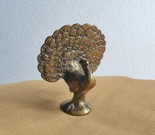 Vintage brass peacock for sale  SEVENOAKS