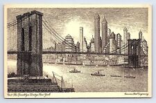 Postcard brooklyn bridge for sale  Bulger