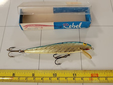 Isca de pesca vintage rebel sinker minnow azul plástico e caixa de pesquisa  comprar usado  Enviando para Brazil