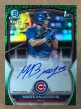 2023 Bowman Chrome beisebol Moises Ballesteros refrator de grama verde automático 88/99 comprar usado  Enviando para Brazil